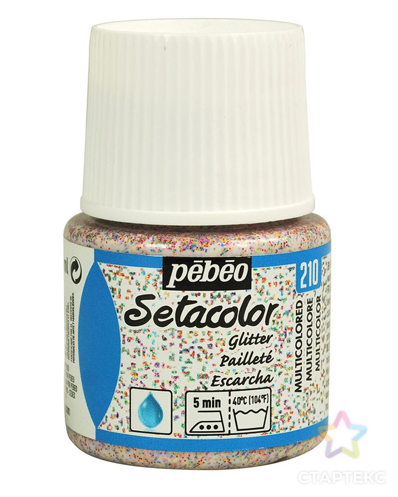 Краска для светлых тканей с микро-глиттером "PEBEO" Setacolor 45мл арт. ГММ-10658-3-ГММ0024288