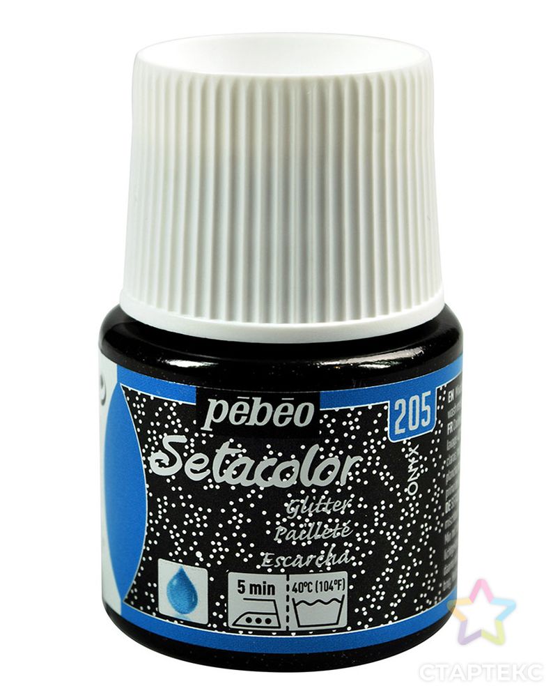 Краска для светлых тканей с микро-глиттером "PEBEO" Setacolor 45мл арт. ГММ-10658-7-ГММ0000455