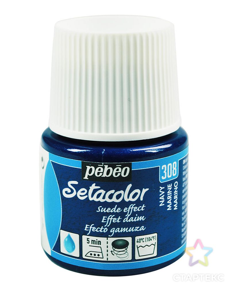 Краска для темных и светлых тканей с эффектом замши "PEBEO" Setacolor 45мл арт. ГММ-10661-2-ГММ0036999 1