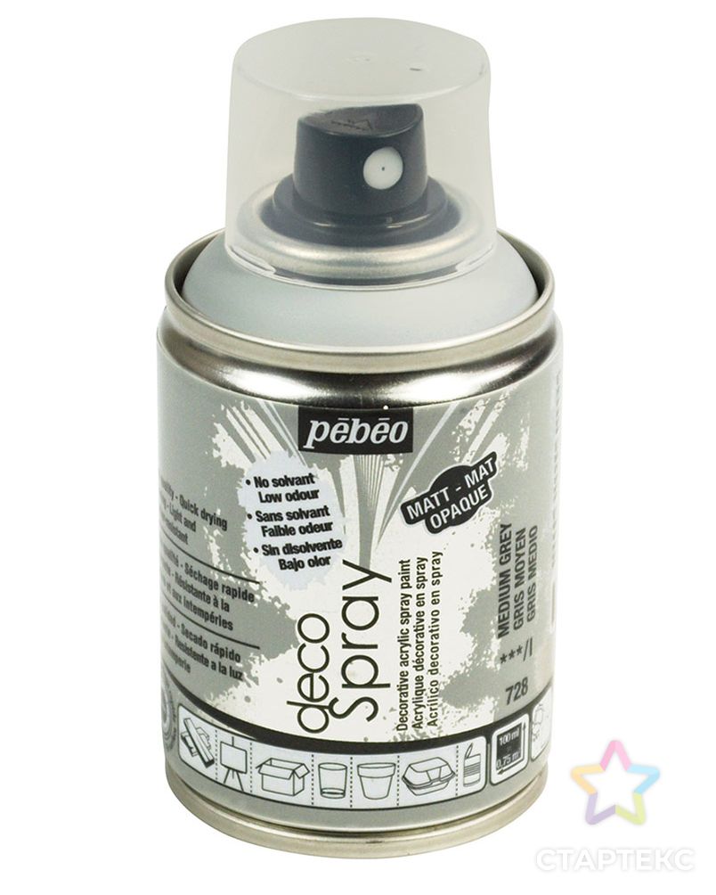 "PEBEO" Краска на водной основе decoSpray (аэрозоль) 100 мл арт. ГММ-10682-2-ГММ0058660 1