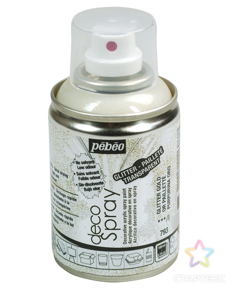 "PEBEO" Краска на водной основе decoSpray (аэрозоль) 100 мл арт. ГММ-10682-6-ГММ0005263 1