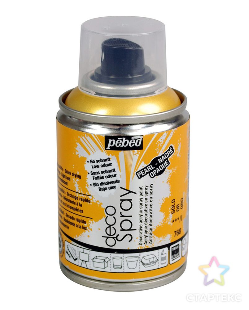 "PEBEO" Краска на водной основе decoSpray (аэрозоль) 100 мл арт. ГММ-10682-8-ГММ0072484