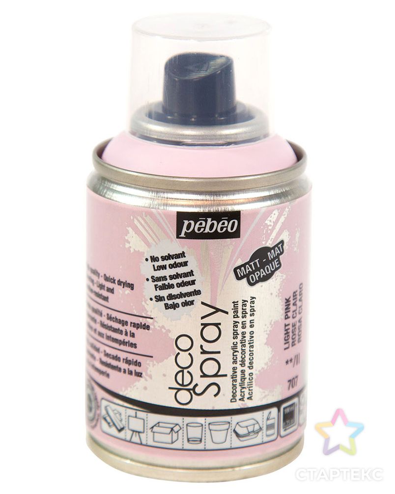"PEBEO" Краска на водной основе decoSpray (аэрозоль) 100 мл арт. ГММ-10682-24-ГММ0031222 1