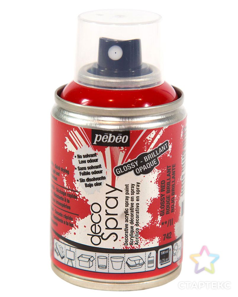 "PEBEO" Краска на водной основе decoSpray (аэрозоль) 100 мл арт. ГММ-10682-27-ГММ0026826 1