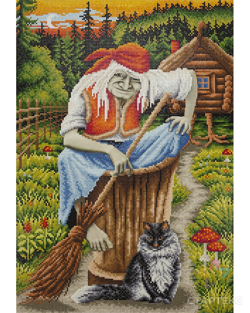 Кот бабы яги. Алмазная мозаика баба Яга. Алмазная вышивка Фрея баба Яга. Алмазная вышивка баба Яга. Фрея баба Яга с котом алмазная мозаика.