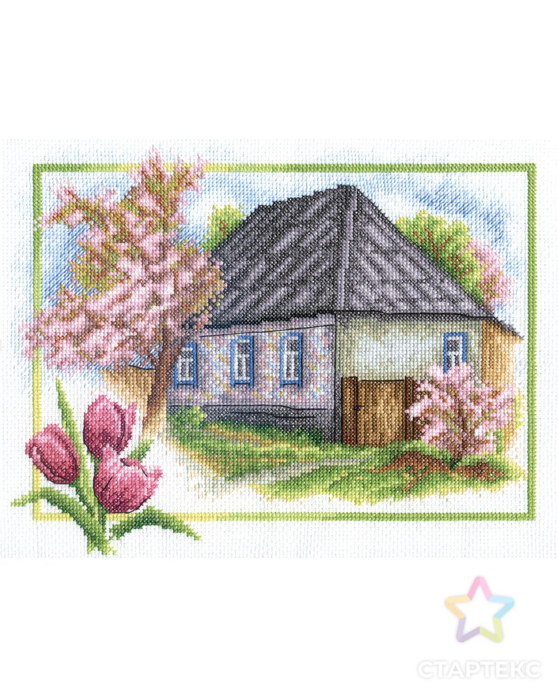Набор для вышивания "PANNA" PS-0332 ( ПС-0332 ) "Весна в деревне" арт. ГММ-101696-1-ГММ001523037562 1