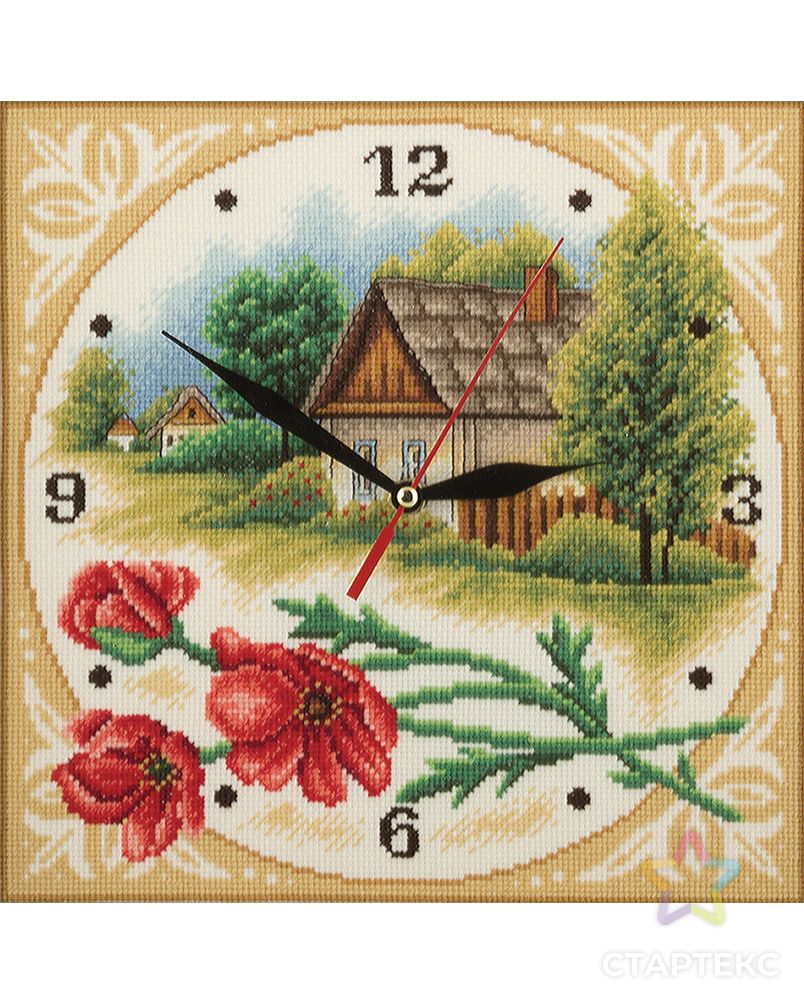 Набор для вышивания "PANNA" CH-1563 ( Ч-1563 ) "Часы. Домик" арт. ГММ-102000-1-ГММ020352311012 1