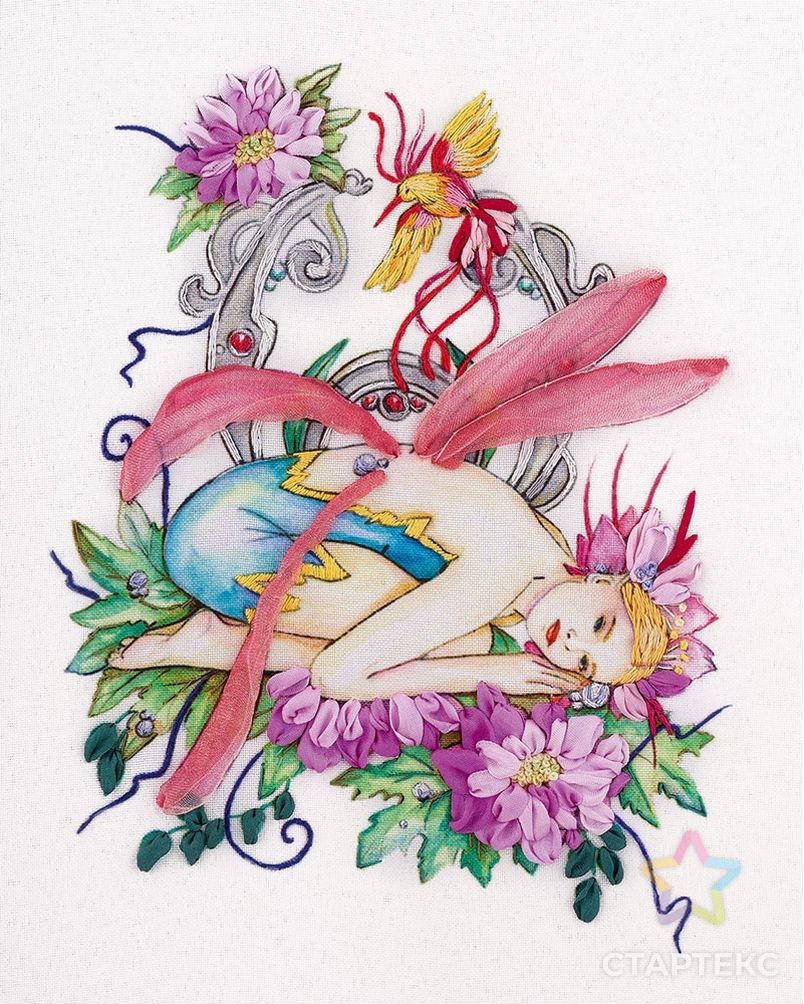 Набор для вышивания "PANNA" "Живая картина" JK-2042 ( ЖК-2042 ) "Фея цветов" арт. ГММ-102155-1-ГММ023067961842 1