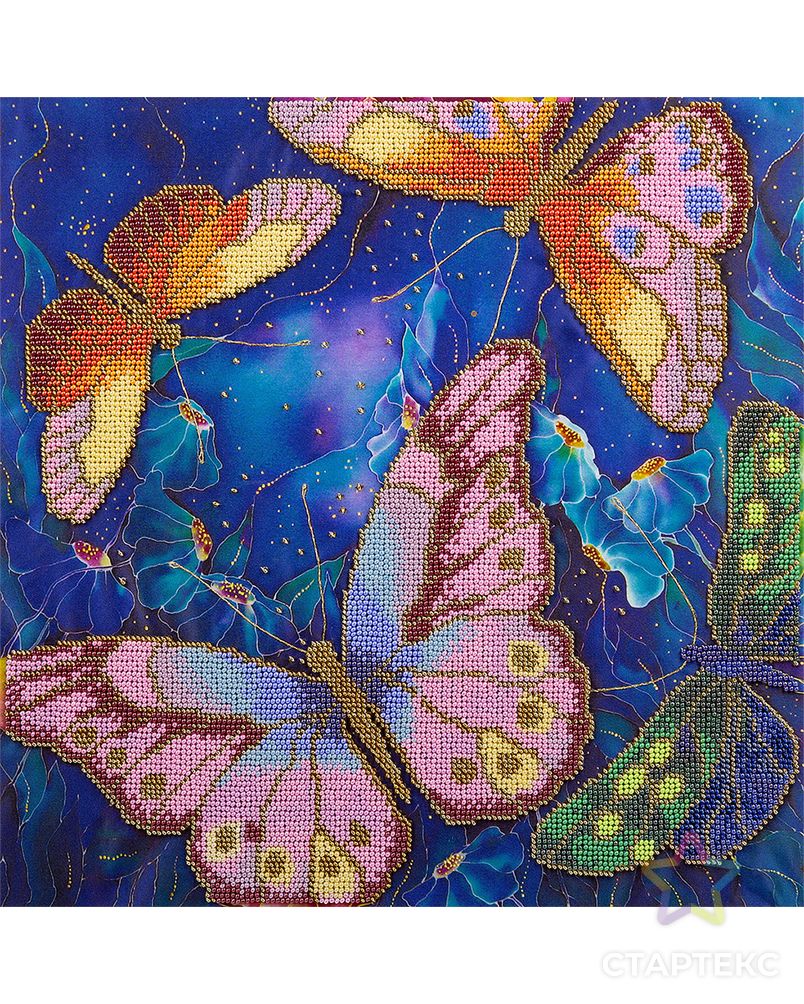 Набор для вышивания "PANNA" BN-5015 ( БН-5015 ) "Бабочки в ночных цветах" арт. ГММ-102485-1-ГММ027353367952 1