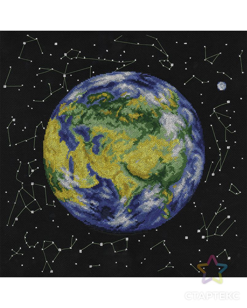 Набор для вышивания "PANNA" PZ-1764 ( ПЗ-1764 ) "Планета Земля. Евразия" арт. ГММ-102556-1-ГММ028353867062 1