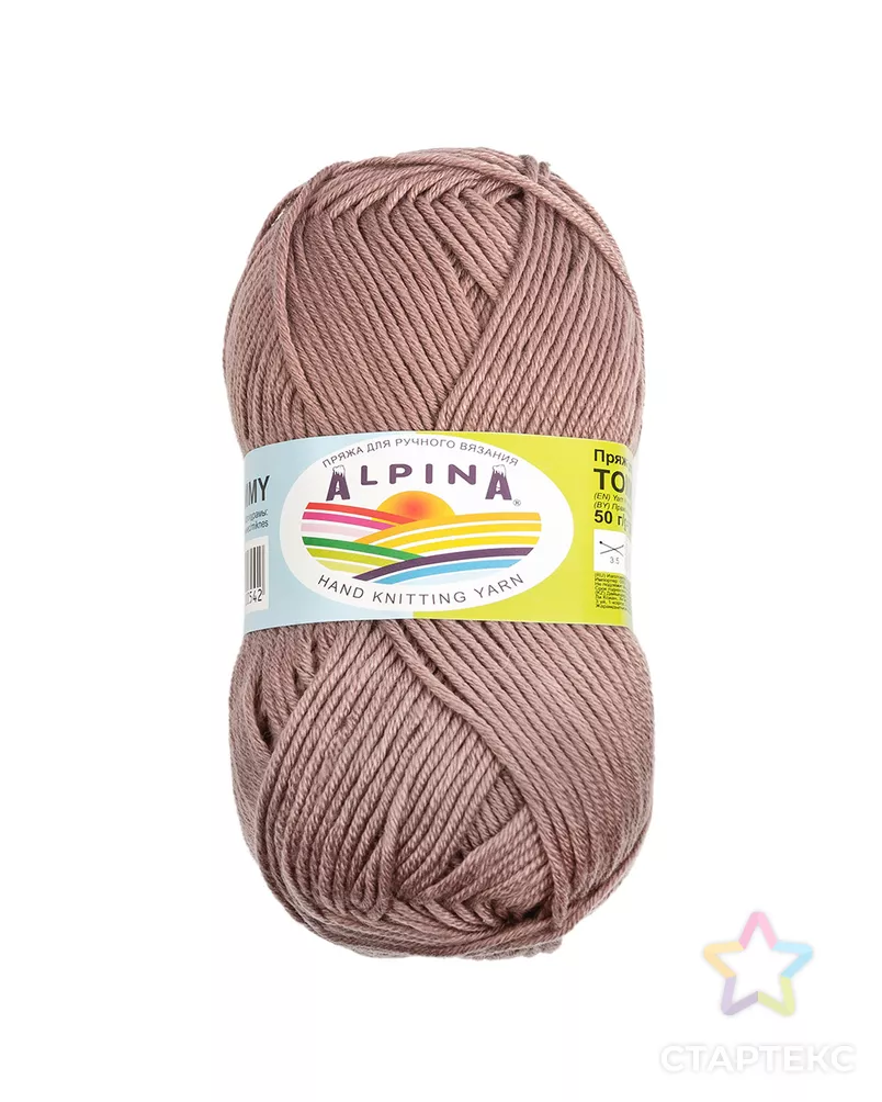 Пряжа ALPINA TOMMY 100% микнес 10 х 50 г 138 м ± 7 м № 009 серо-коричневый - к
