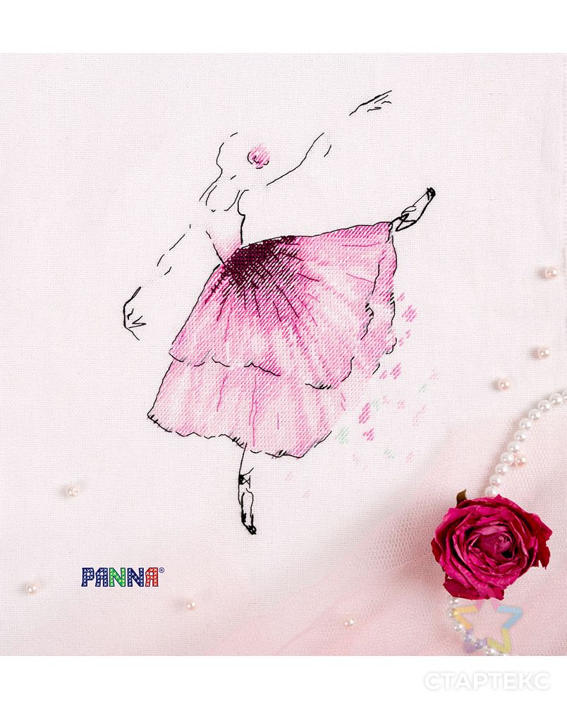 Набор для вышивания "PANNA" C-1886 ( Ц-1886 ) "Балерина. Анемон" арт. ГММ-102828-1-ГММ032861062112 2