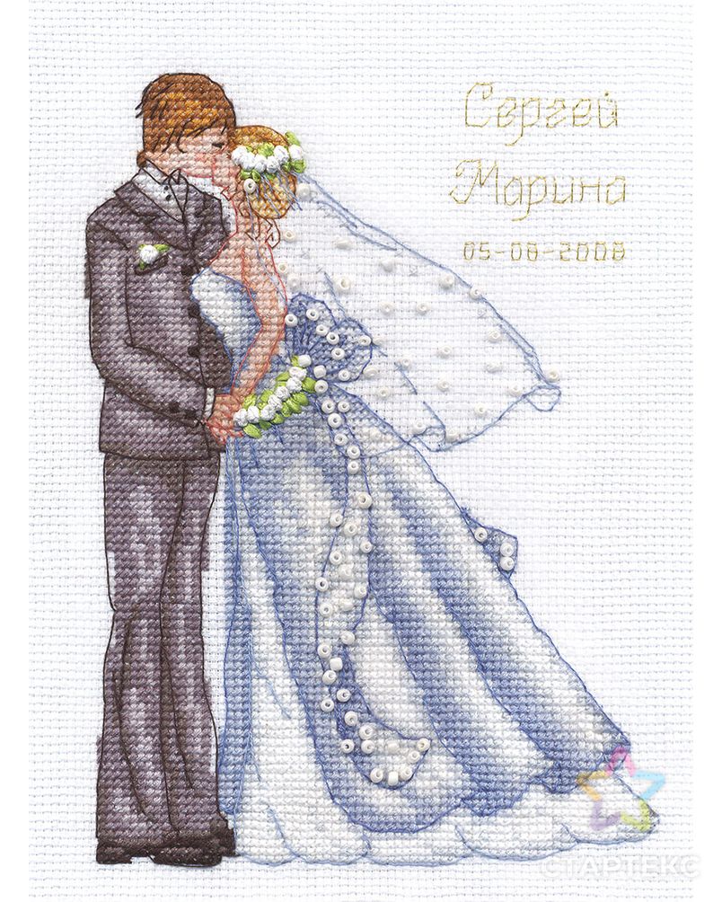 Набор для вышивания "PANNA" L-0982 ( Л-0982 ) "Свадебный поцелуй" арт. ГММ-103400-1-ГММ005148650902 1