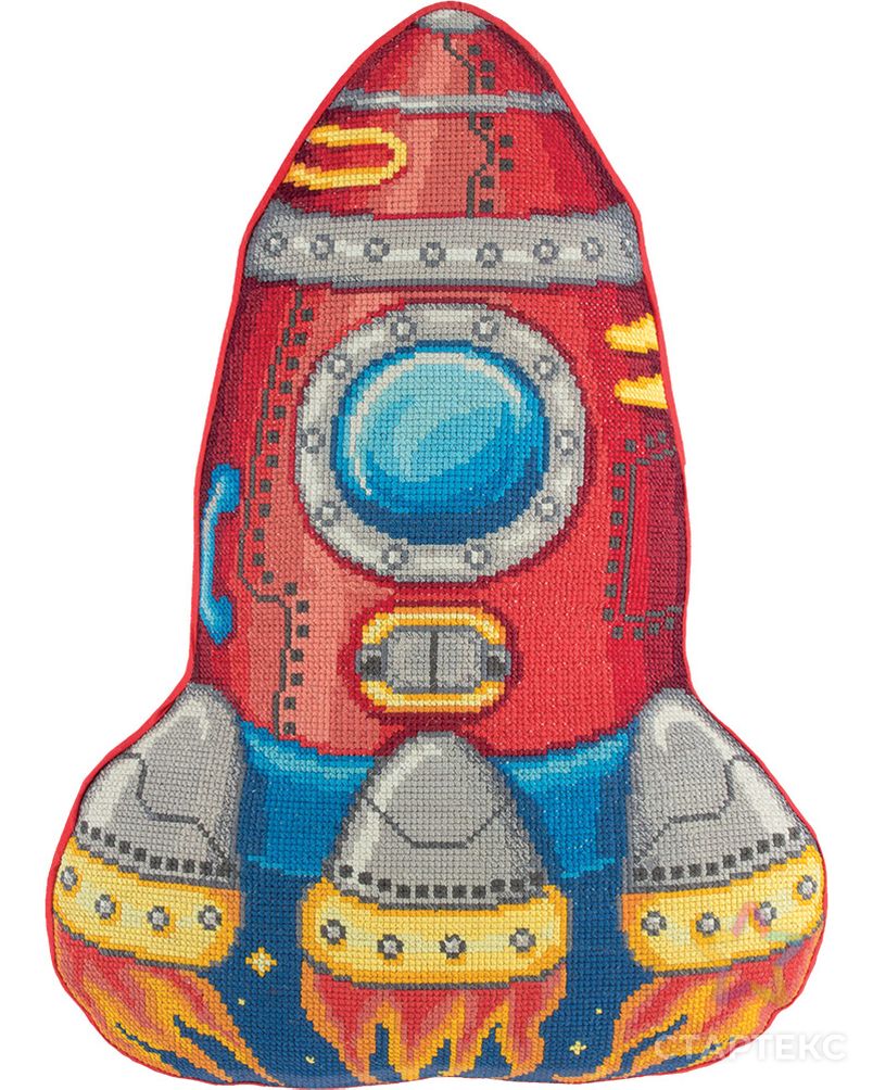Набор для вышивания "PANNA" PD-7013 "Подушка Ракета" арт. ГММ-103893-1-ГММ058467336412 1