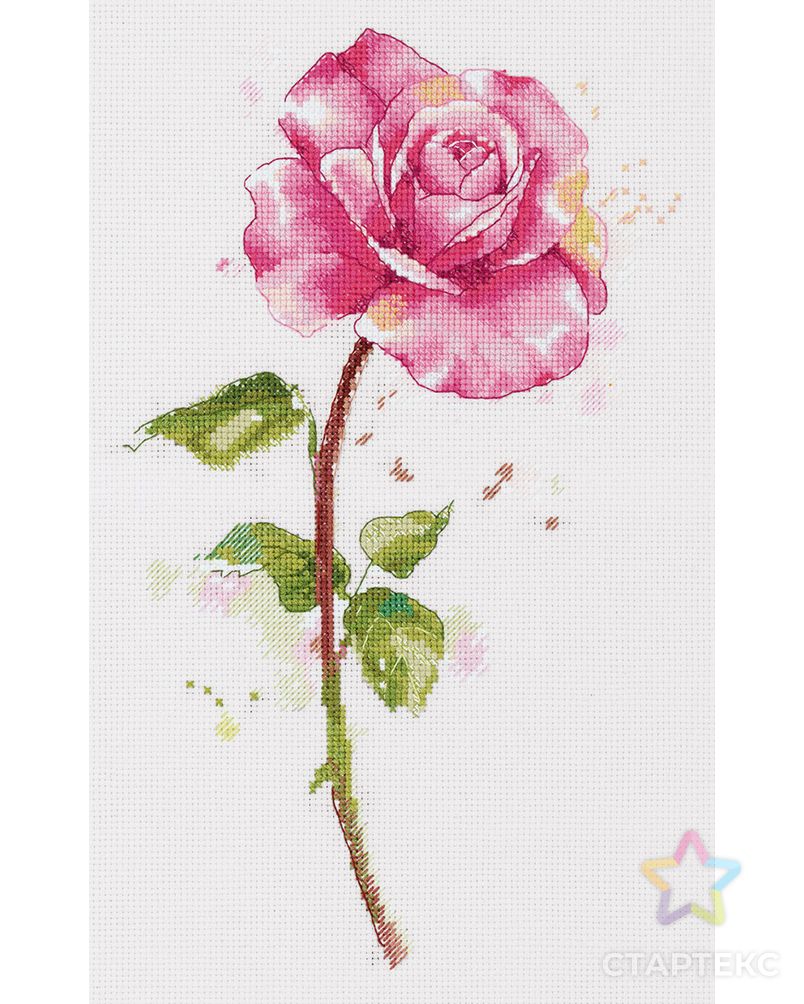 Набор для вышивания "PANNA" C-7190 "Акварельная роза" арт. ГММ-104569-1-ГММ067213209714 1
