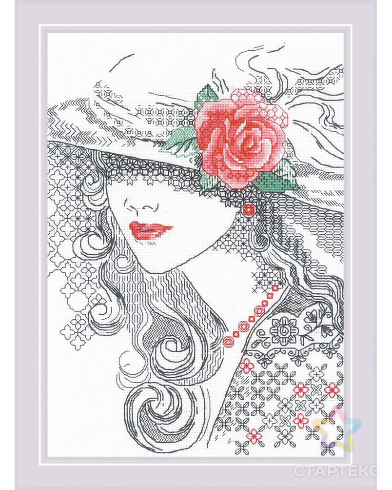 Набор для вышивания "RIOLIS" "Сотвори Сама" 1887 "Таинственная Роза" арт. ГММ-105257-1-ГММ073291854404 1