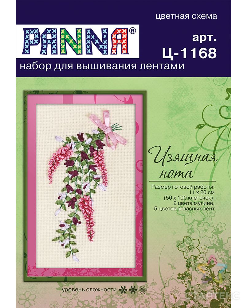 Набор для вышивания "PANNA" C-1168 ( Ц-1168 ) "Изящная нота" арт. ГММ-105512-1-ГММ008394234162 1