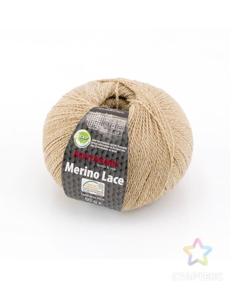 Пряжа Merino Lace EXP, 100% шерсть, 400 м, 50 г арт. ГЕЛ-2806-1-ГЕЛ0108383 1