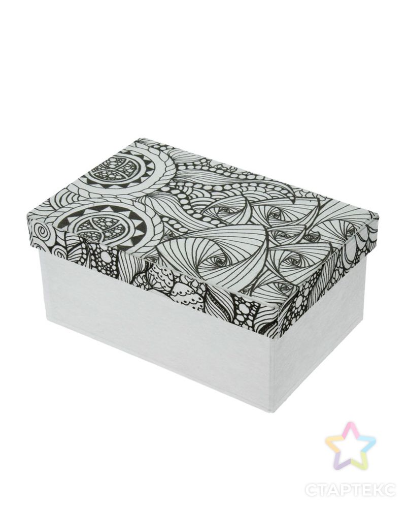 Коробка для творческого оформления в технике раскраска-антистресс, форма "Прямоугольник" арт. ГЕЛ-14910-1-ГЕЛ0122550