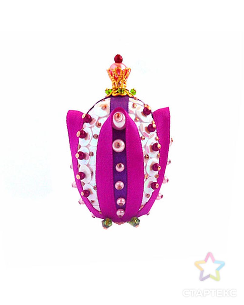 Набор для творчества декоративное яйцо "Тюльпан Великолепный" пурпурный арт. ГЕЛ-21185-1-ГЕЛ0124572
