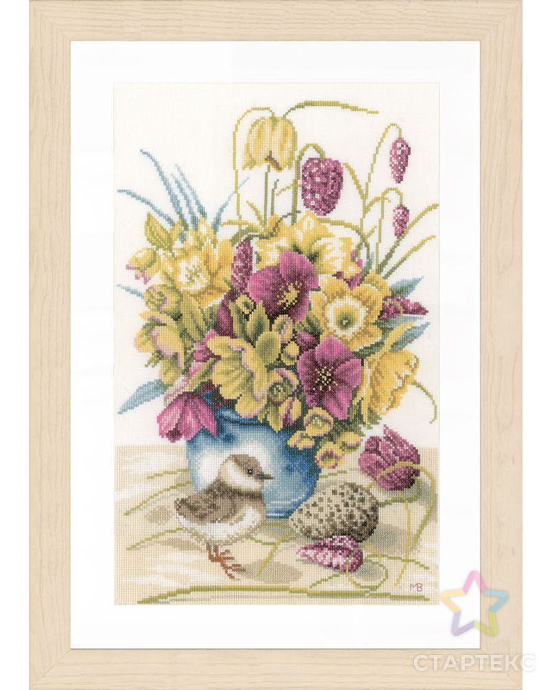 Набор для вышивания "Flowers & lapwing" арт. ГЕЛ-10083-1-ГЕЛ0124894 1