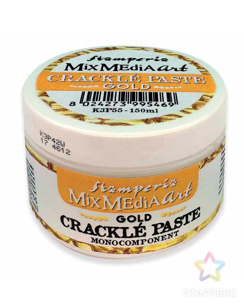 Паста для создания трещин, моно-компонент "Crackle Paste", серия "Mix Media" арт. ГЕЛ-18911-1-ГЕЛ0132656