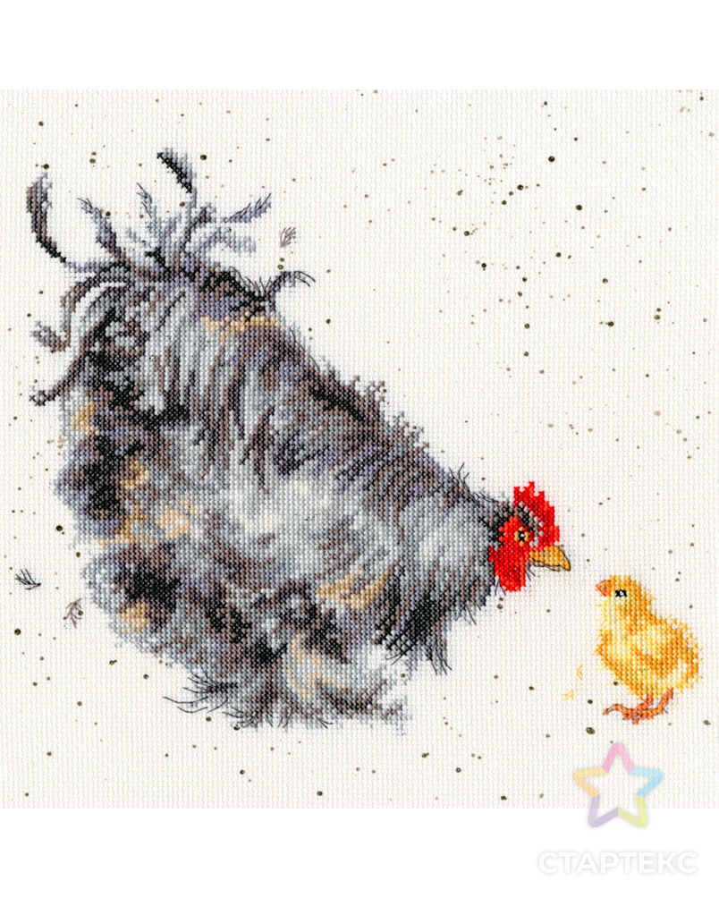 Набор для вышивания "Mother Hen" (Курица с цыплёнком) арт. ГЕЛ-10482-1-ГЕЛ0136440