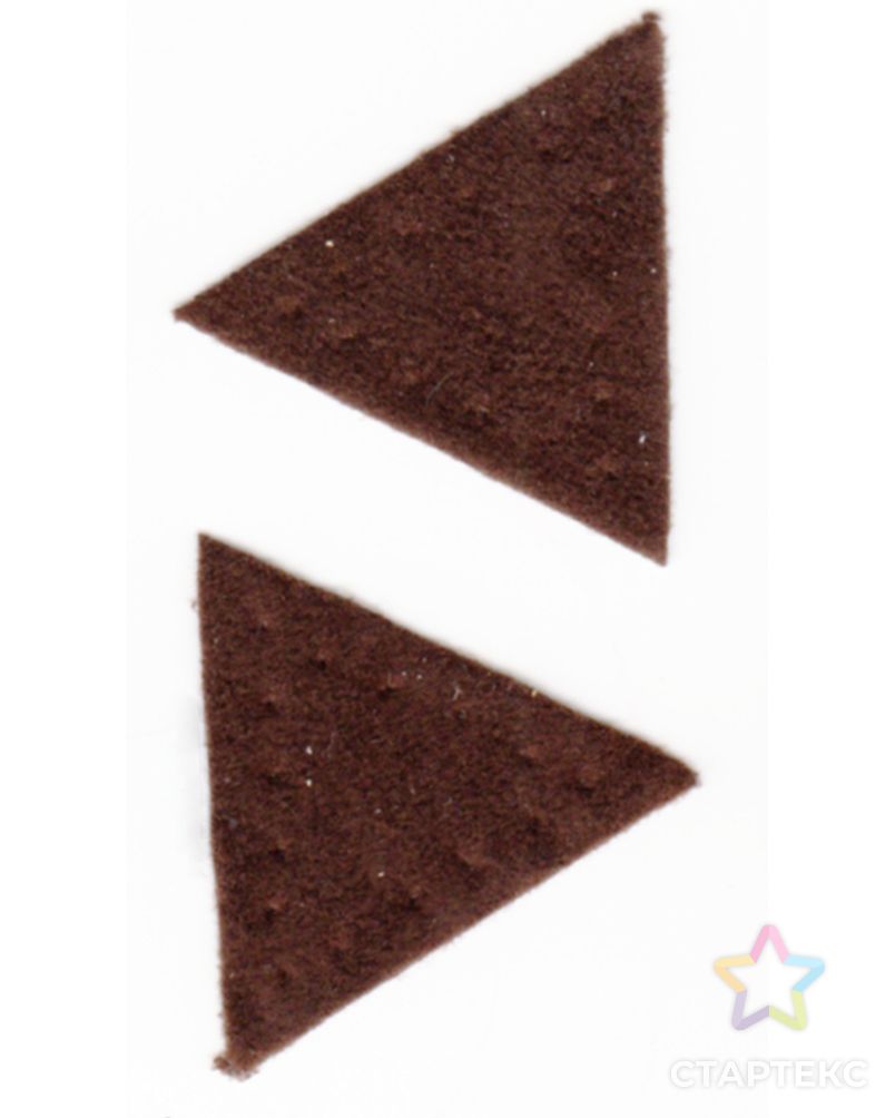 Заплатка "Треугольник" искусственная замша, цвет коричневый арт. ГЕЛ-11460-1-ГЕЛ0147089