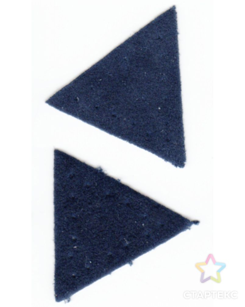 Заплатка "Треугольник" искусственная замша, цвет синий арт. ГЕЛ-22333-1-ГЕЛ0147090