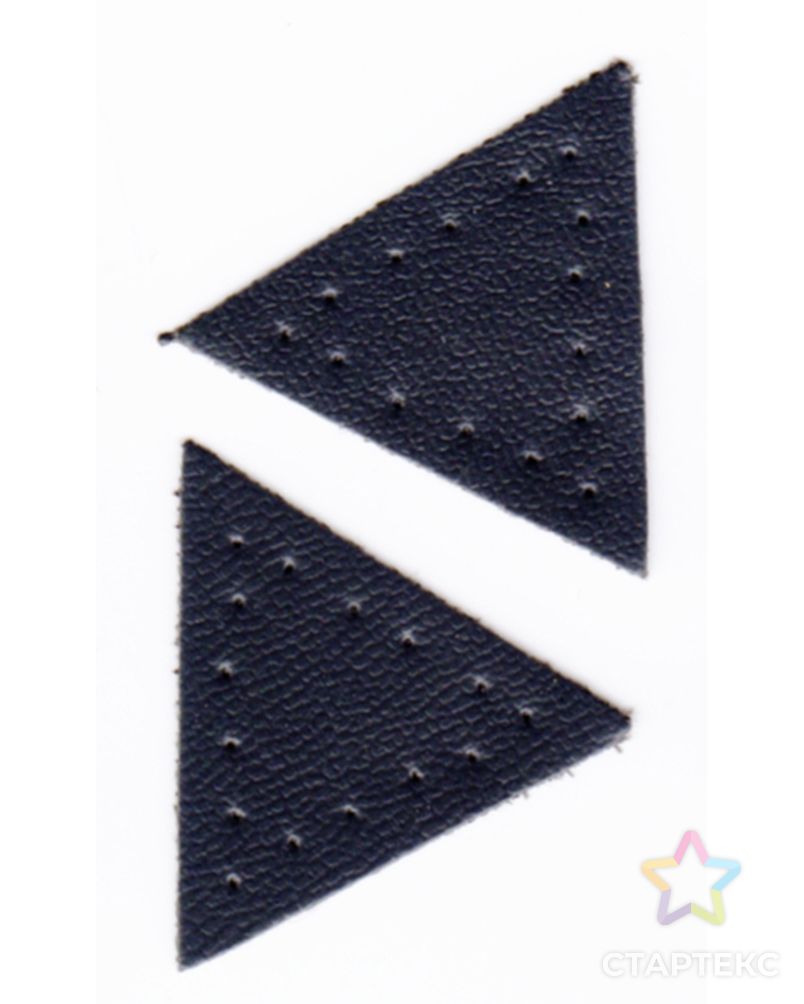 Заплатка "Треугольник" искусственная кожа с перфорацией, цвет серый арт. ГЕЛ-1710-1-ГЕЛ0147092