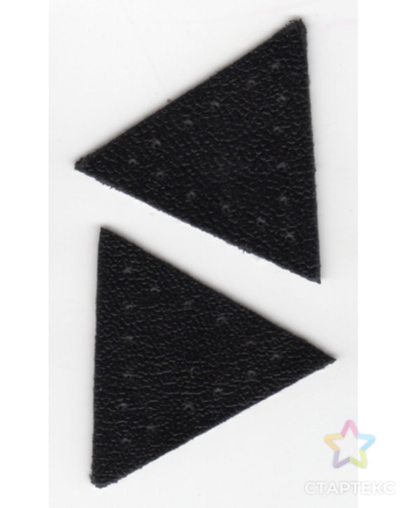 Заплатка "Треугольник" искусственная кожа с перфорацией, цвет черный арт. ГЕЛ-18976-1-ГЕЛ0147096