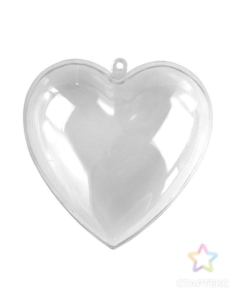 Заготовка из прозрачного пластика разъемное "Сердце", 10 см арт. ГЕЛ-20098-1-ГЕЛ0152948 1