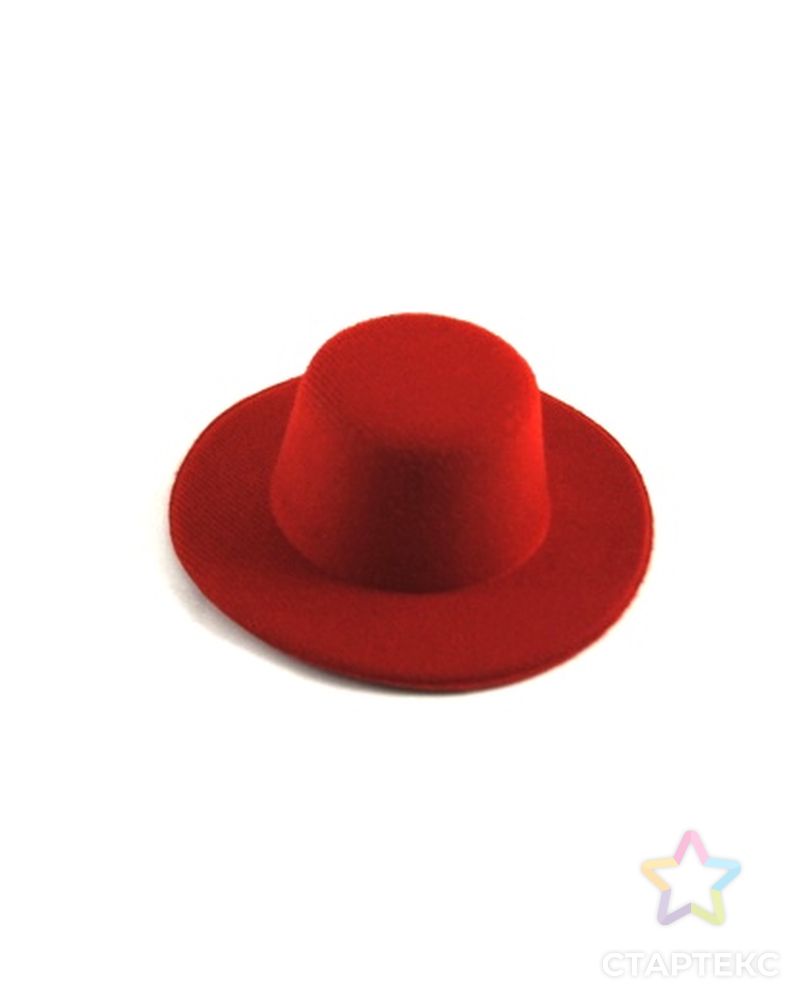 Шляпа круглая, 5,5 см, цв. красный арт. ГЕЛ-12889-1-ГЕЛ0156942
