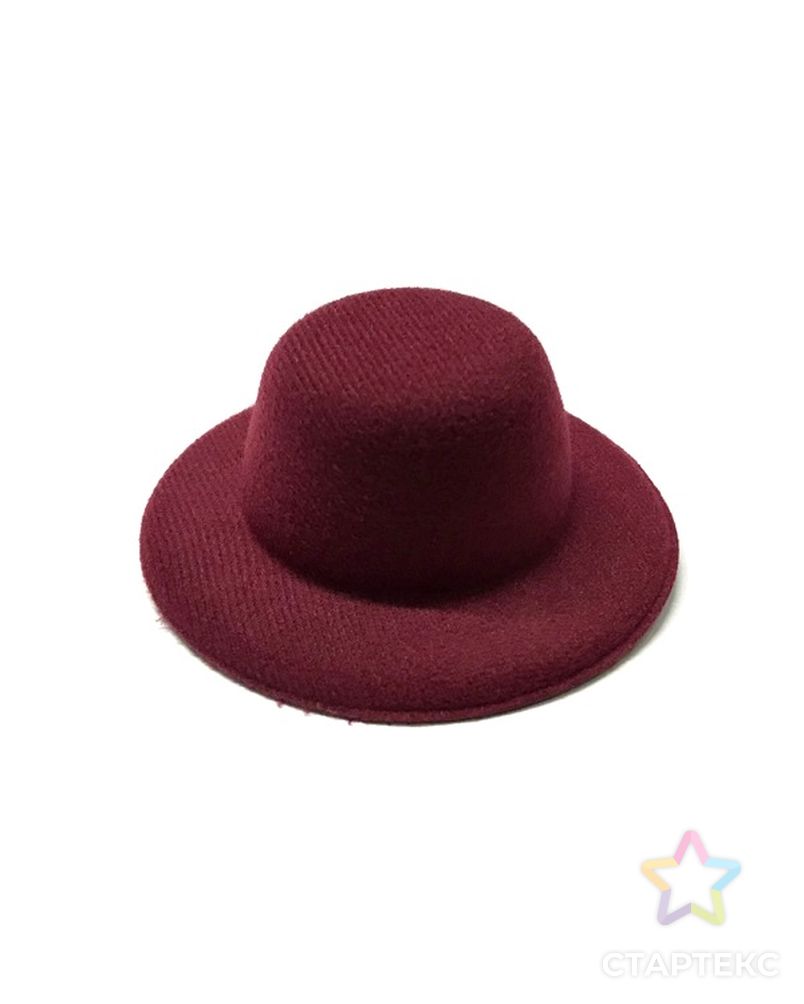 Шляпа круглая, 8 см, цв. бордовый арт. ГЕЛ-13826-1-ГЕЛ0156944