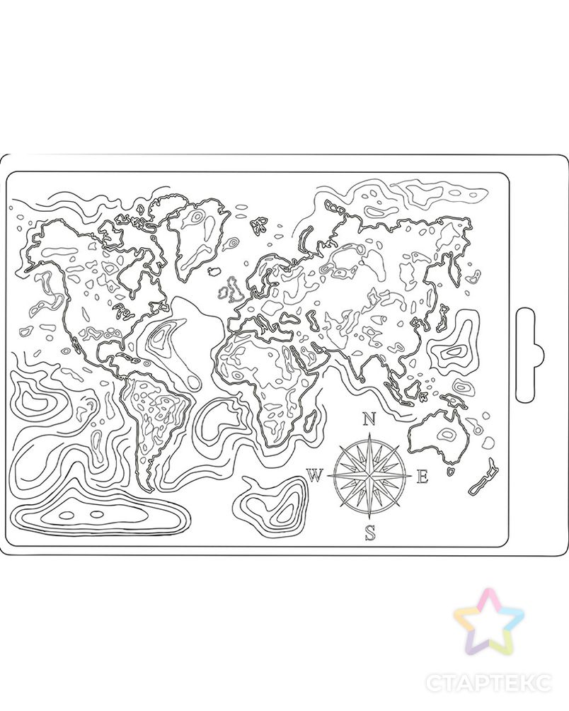 Форма для мягких моделирующих паст "Карта Мира" арт. ГЕЛ-15570-1-ГЕЛ0157346 1