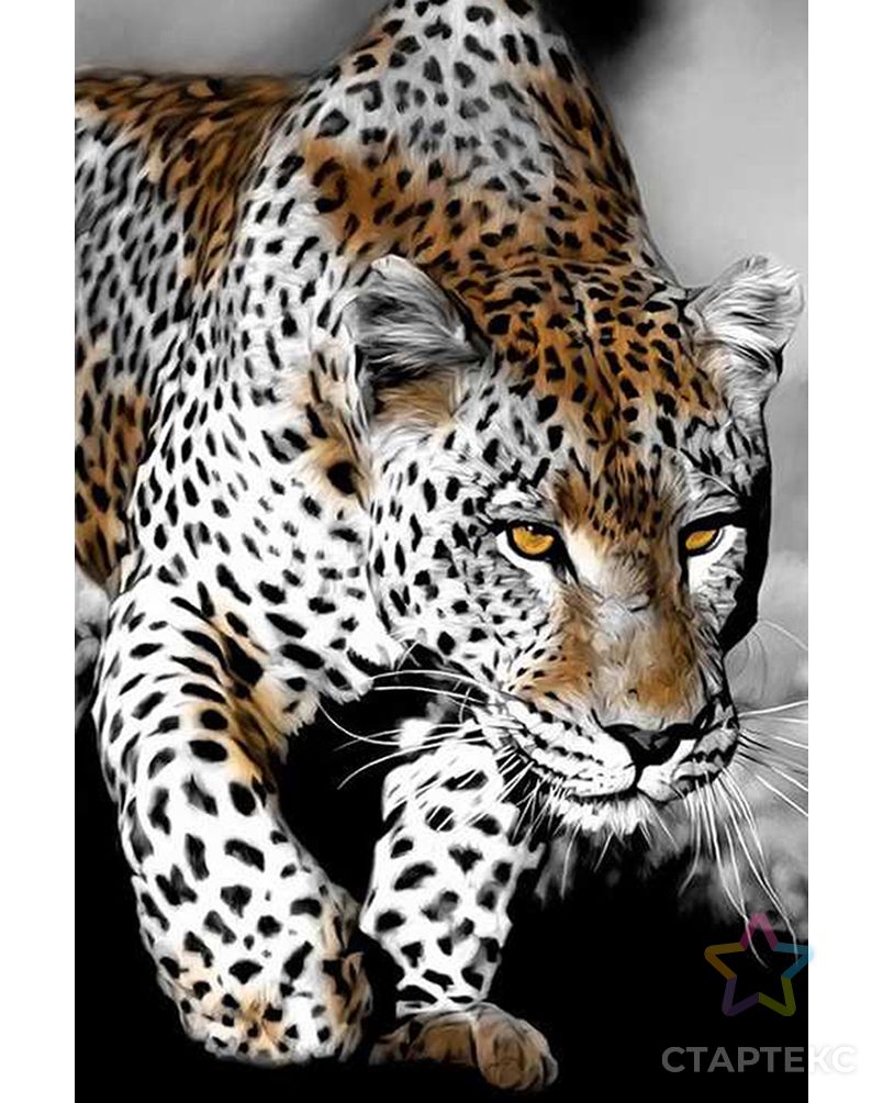Картина стразами "Пронзительный взгляд леопарда" арт. ГЕЛ-14833-1-ГЕЛ0161466