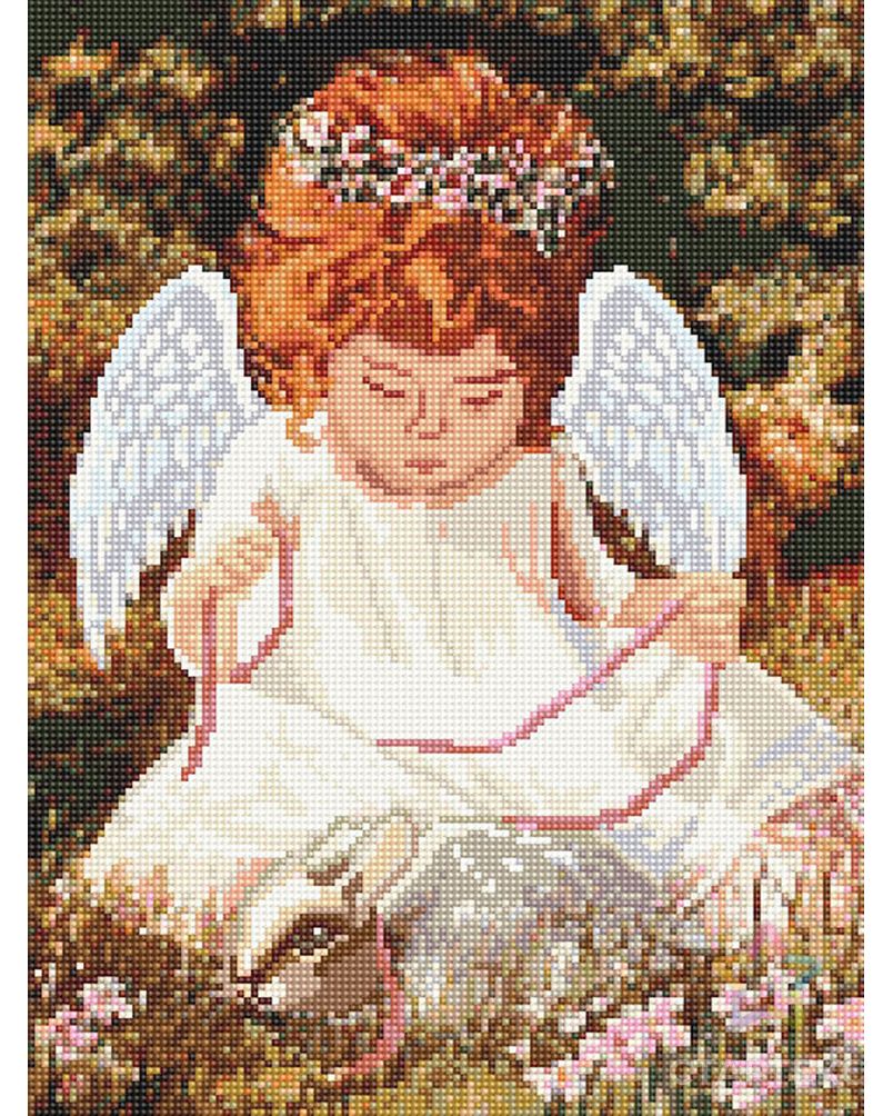 Картина стразами "Ангел с кроликом" арт. ГЕЛ-10211-1-ГЕЛ0161511 1