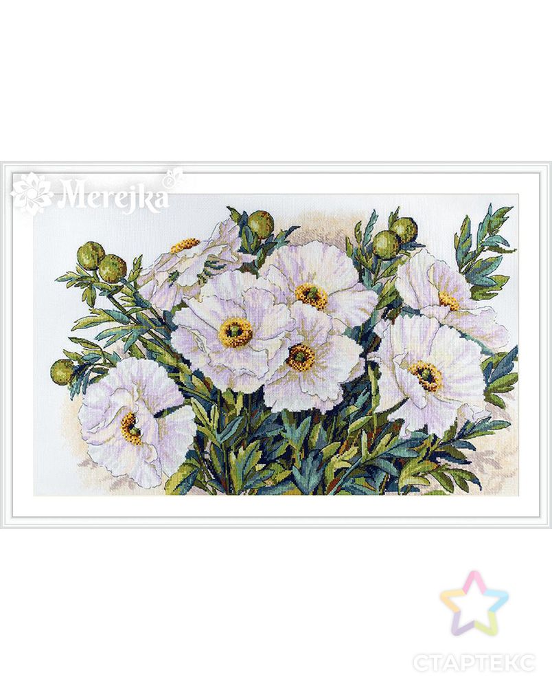Набор для вышивания "Белые цветы" арт. ГЕЛ-19942-1-ГЕЛ0165453 1