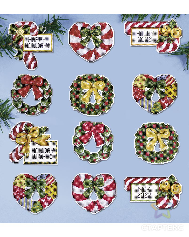 Набор для вышивания елочных украшений "Маленькие рождественские украшения" арт. ГЕЛ-31850-1-ГЕЛ0167874 1