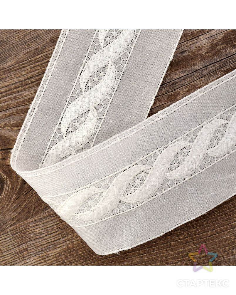 Шитье-вышивка на батисте, прошва, 60 мм, цвет белый арт. ГЕЛ-30981-1-ГЕЛ0173895