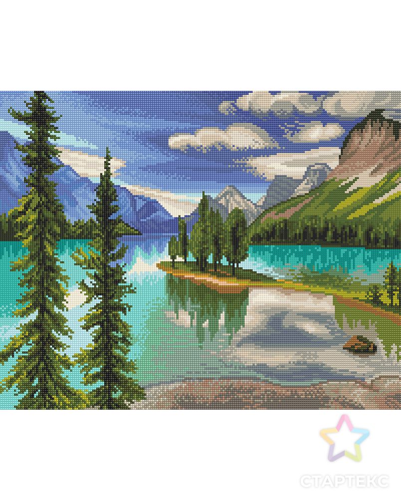 Картина стразами "Озеро Малайн" арт. ГЕЛ-29088-1-ГЕЛ0177483 1