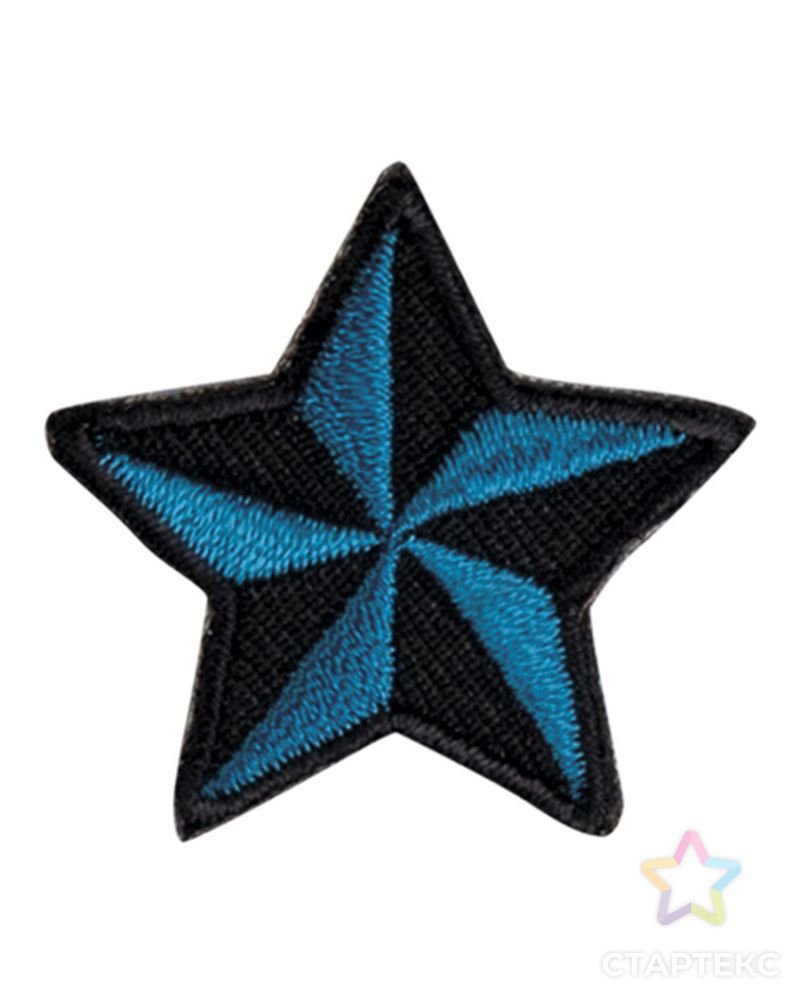 Термоаппликация "Черно-синяя звезда" арт. ГЕЛ-29506-1-ГЕЛ0177644 1