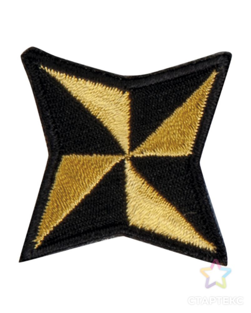 Термоаппликация "Черно-желтая звезда" арт. ГЕЛ-29860-1-ГЕЛ0177645 1