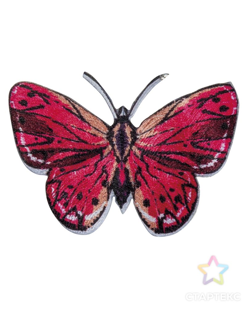 Термоаппликация "Бабочка розовая светло-коричневая" арт. ГЕЛ-29841-1-ГЕЛ0177660 1