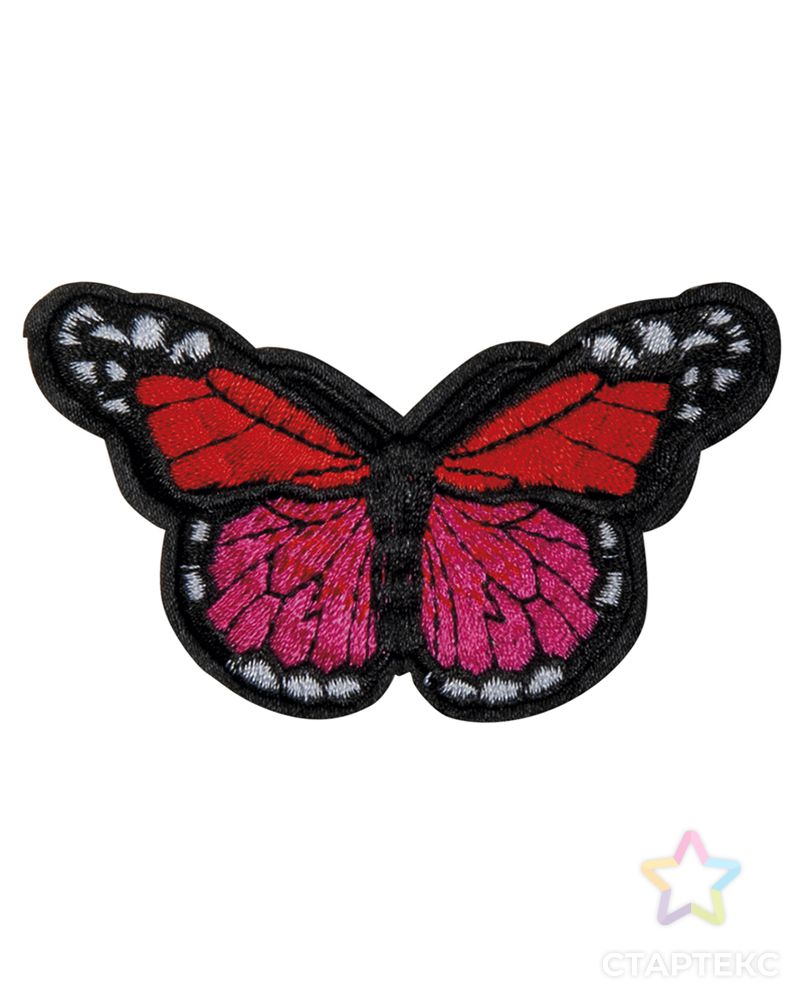 Термоаппликация "Большая розово-красная бабочка" арт. ГЕЛ-29561-1-ГЕЛ0177675 1