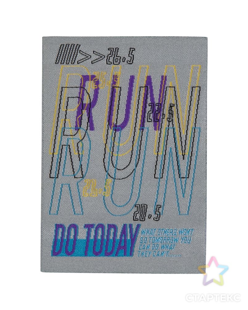 Термоаппликация "Run today" арт. ГЕЛ-29761-1-ГЕЛ0177820 1