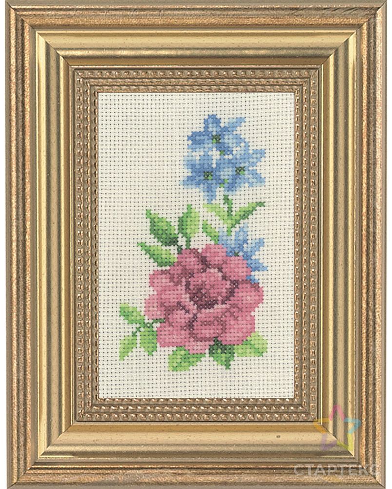 Набор для вышивания "Роза и голубые цветы" арт. ГЕЛ-29673-1-ГЕЛ0178653 1