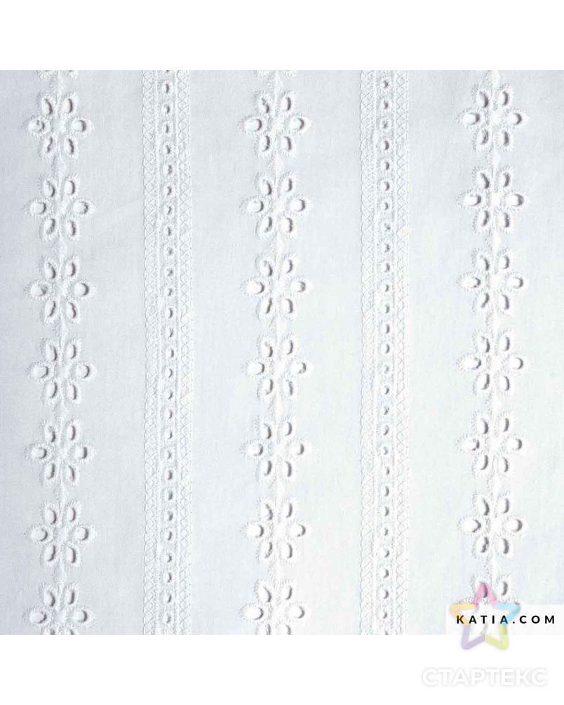Ткань Grannie Embroidery White, 100%хлопок, 135 см, 120 г/м² арт. ГЕЛ-32707-1-ГЕЛ0180300 1