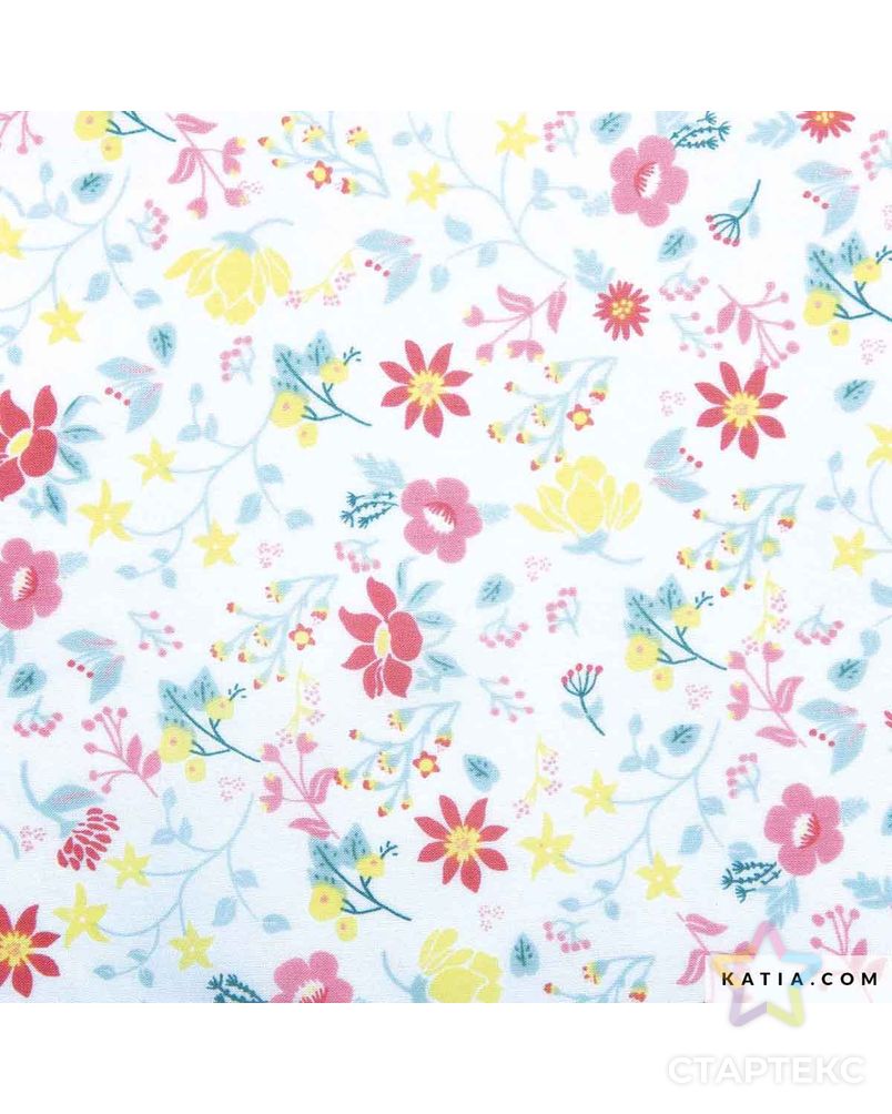 Ткань Voile Flowers Print , 100% хлопок, 145 см, 75 г/м² арт. ГЕЛ-32766-1-ГЕЛ0180311 1