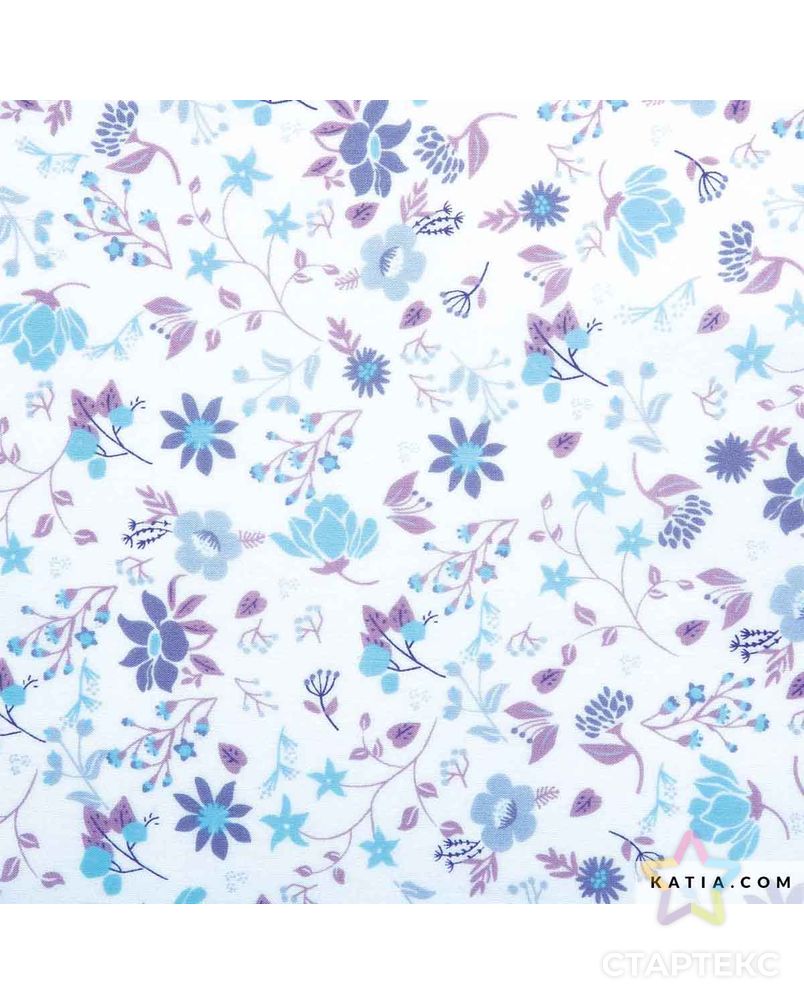 Ткань Voile Flowers Print , 100% хлопок, 145 см, 75 г/м² арт. ГЕЛ-32723-1-ГЕЛ0180313 1